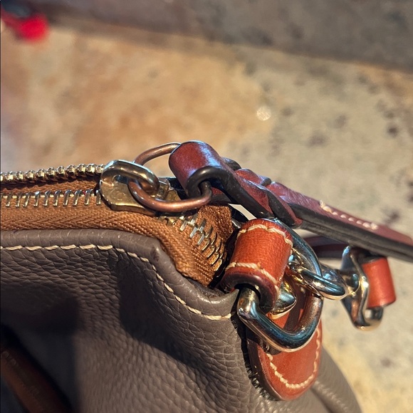 Dooney & Bourke Gray and Brown Shoulder Bag - Picture 7 of 7